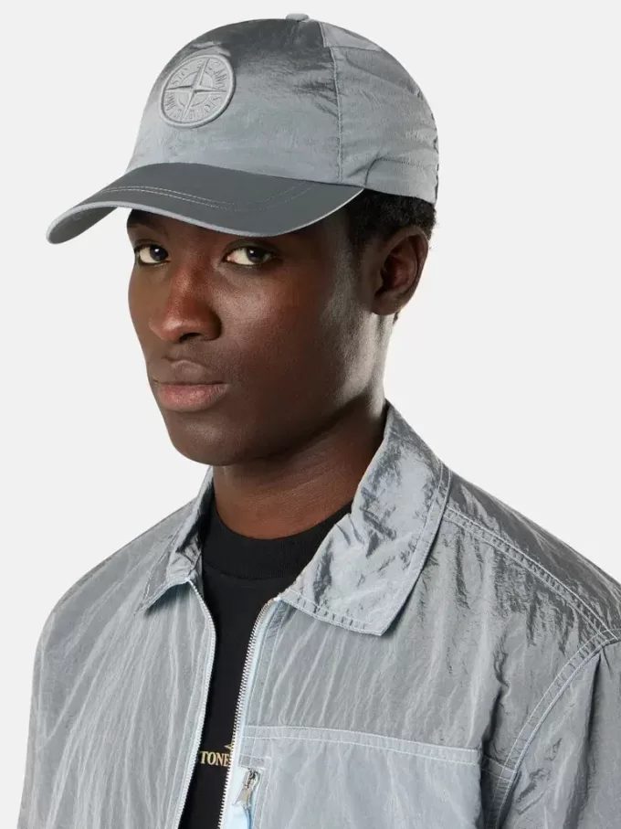 Baseballkappe mit Kordelzug und Compass-Stickerei
