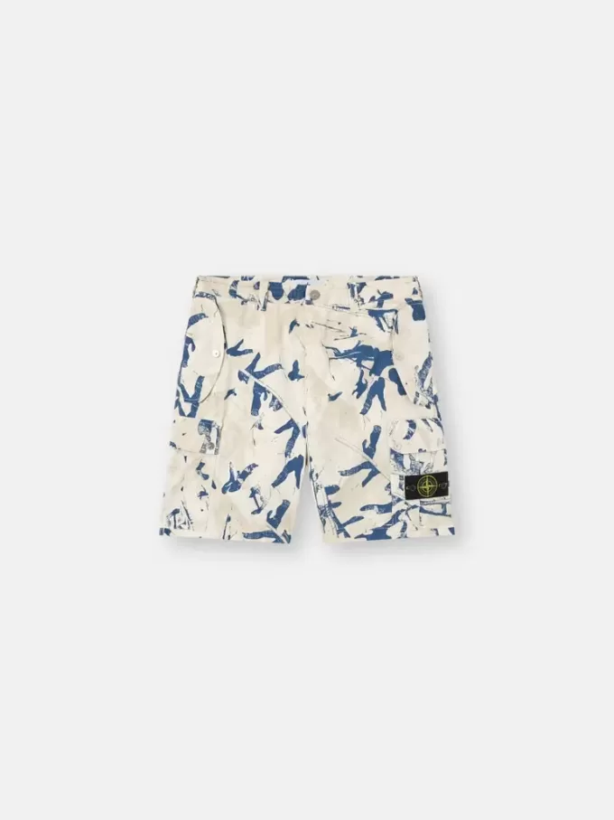Bequeme Cargo-Bermudashorts mit Camouflage-Print