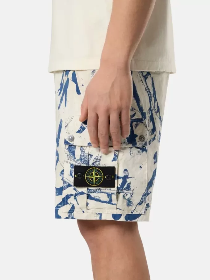 Bequeme Cargo-Bermudashorts mit Camouflage-Print