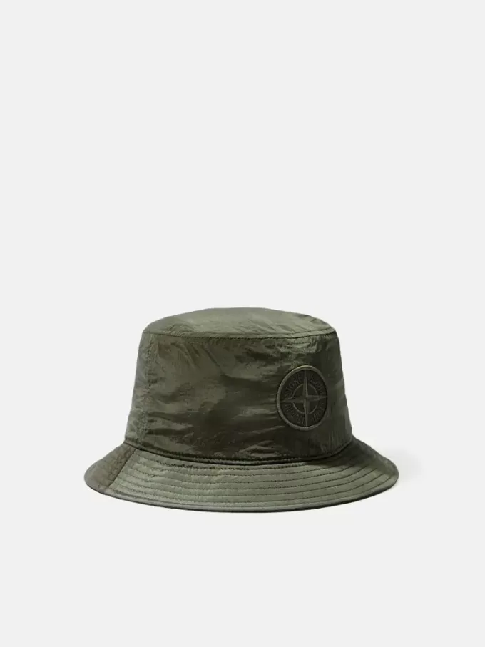 Bucket Hat mit Netzfutter und Compass-Stickerei