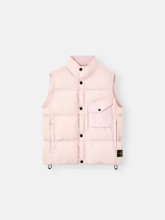 Daunenweste mit Windschutz und Reißverschlusstaschen