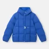 Kapuzen-Daunenjacke mit Anti-Drop- und Druckknopftaschen