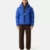 Kapuzen-Daunenjacke mit Anti-Drop- und Druckknopftaschen