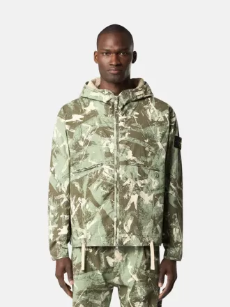 Kapuzenjacke mit Camouflage-Print und Anti-Drop-Beschichtung