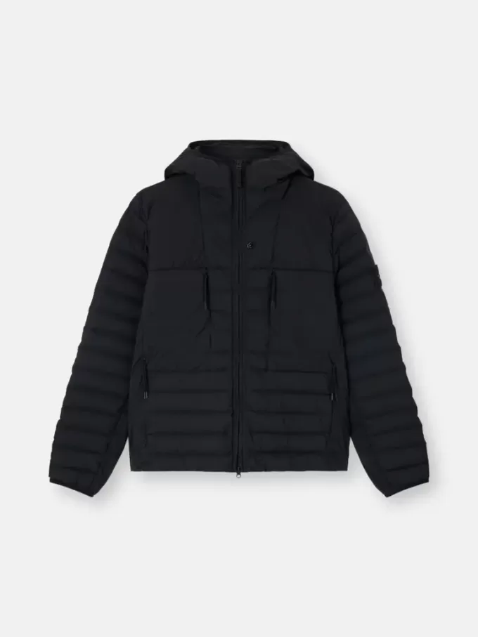 Kapuzenjacke mit nahtlosen Federtunneln und Anti-Drop-Funktion