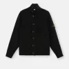 Knopfleiste-Pullover mit Filzbesatz