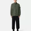 Knopfleiste-Pullover mit Filzbesatz