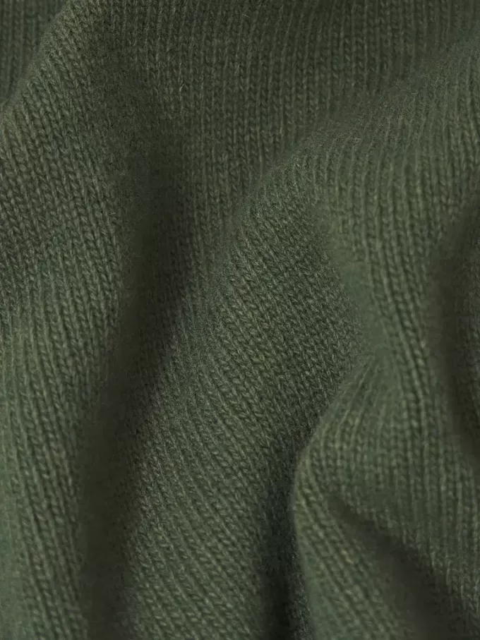 Knopfleiste-Pullover mit Filzbesatz