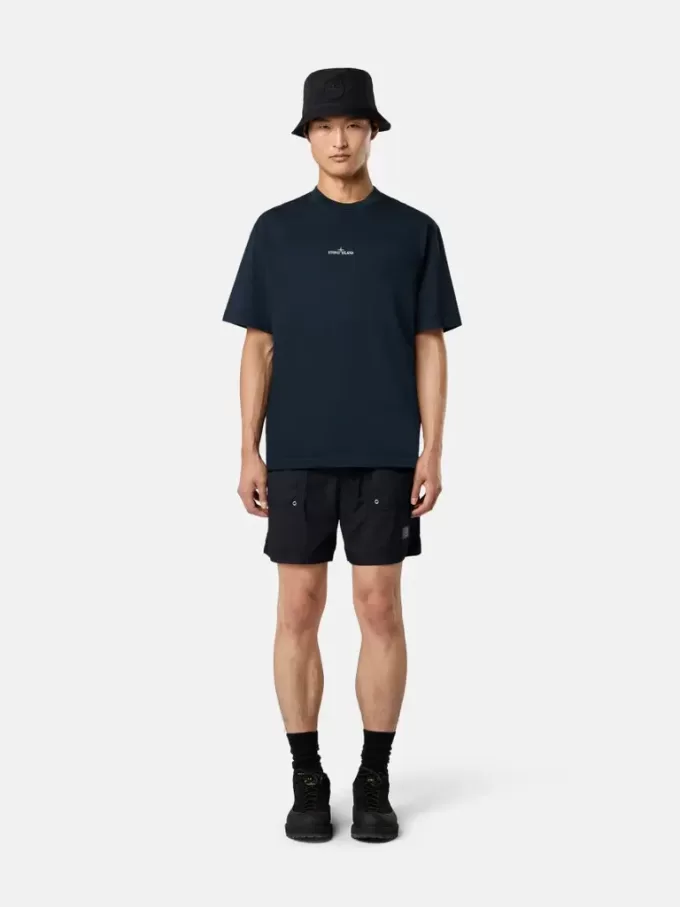 Kurzarm-T-Shirt in regulärer Passform mit „Industrial”-Aufdruck