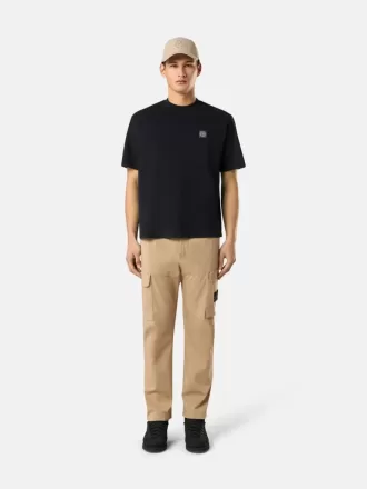 Kurzarm-T-Shirt mit Kompass-Aufnäher