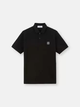 Kurzärmeliges Polohemd in regulärer Passform mit Kompass-Aufnäher