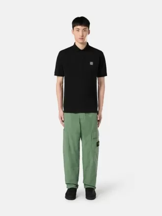 Kurzärmeliges Polohemd in regulärer Passform mit Kompass-Aufnäher