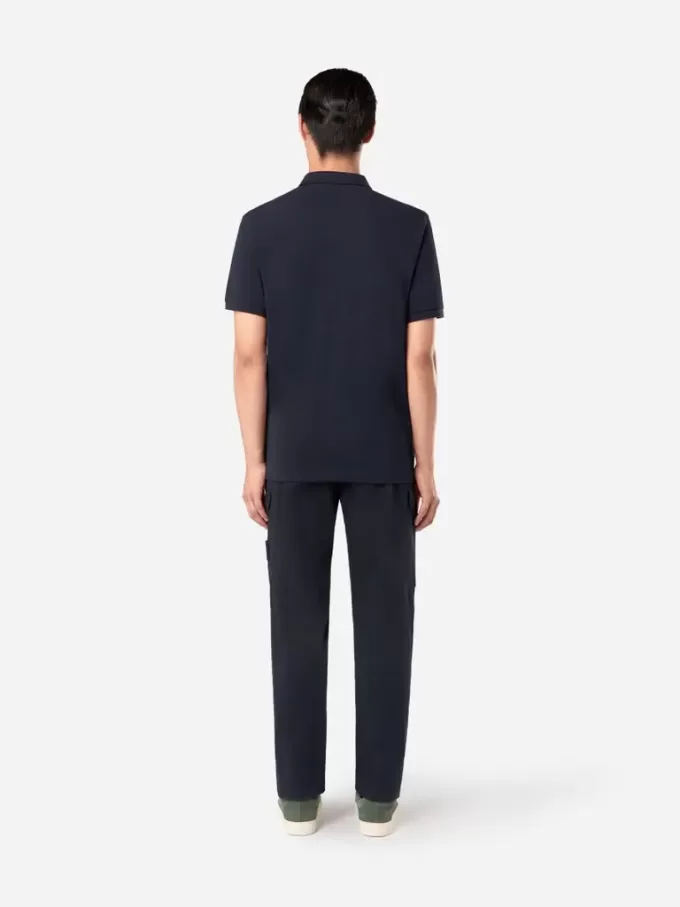 Kurzärmeliges Polohemd in regulärer Passform mit Kompass-Aufnäher