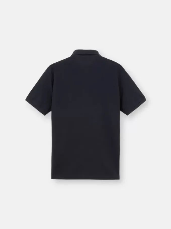 Kurzärmeliges Polohemd in regulärer Passform mit Kompass-Aufnäher