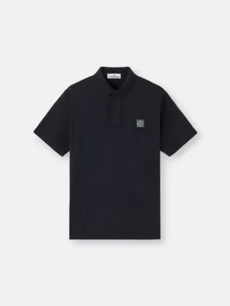 Kurzärmeliges Poloshirt mit Kompass-Aufnäher