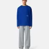 Oversized-Fit-Langarm-T-Shirt mit Marina-Stickerei