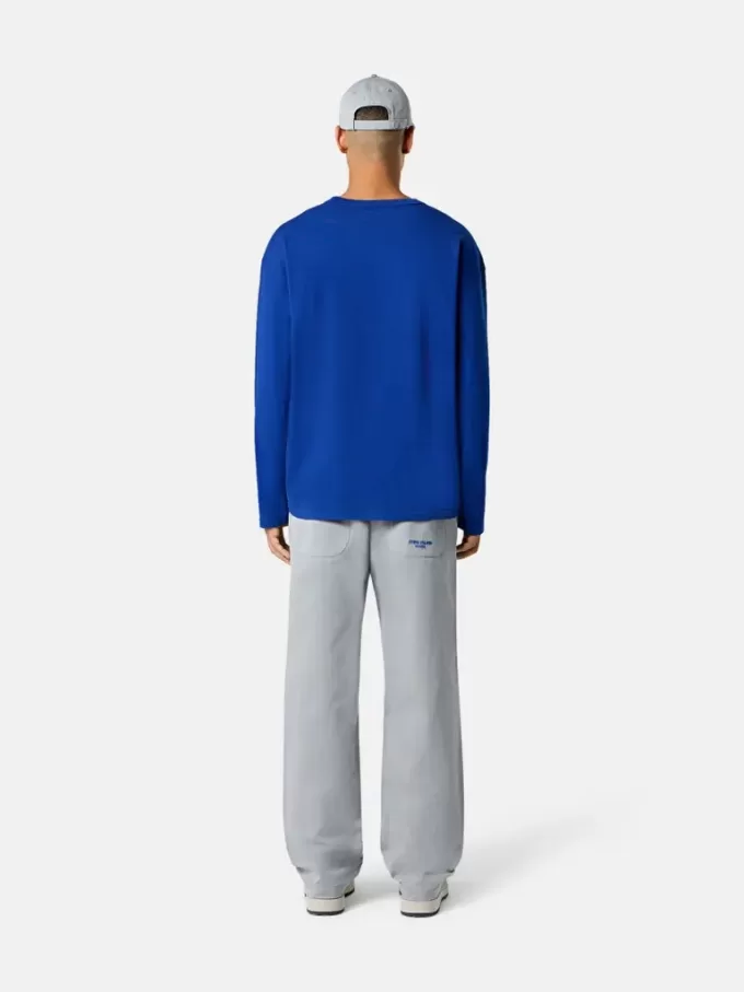 Oversized-Fit-Langarm-T-Shirt mit Marina-Stickerei