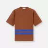 Oversized-Fit-T-Shirt mit kurzen Ärmeln und bedruckten Streifen