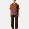 Oversized-Fit-T-Shirt mit kurzen Ärmeln und bedruckten Streifen