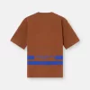 Oversized-Fit-T-Shirt mit kurzen Ärmeln und bedruckten Streifen