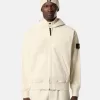 Oversized-Sweatshirt mit Kapuze und Reißverschluss sowie gerippten Einsätzen