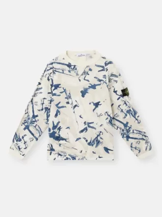 Oversized-Sweatshirt mit Rundhalsausschnitt und Camouflage-Print