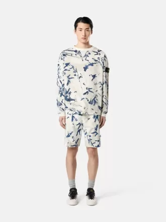 Oversized-Sweatshirt mit Rundhalsausschnitt und Camouflage-Print