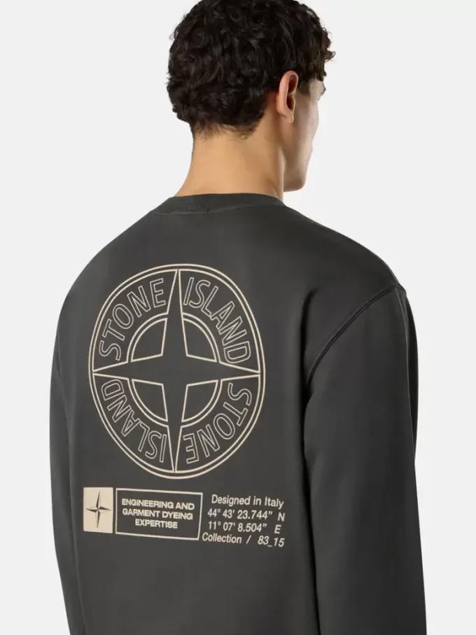 Oversized-Sweatshirt mit Rundhalsausschnitt und „Industrial Four”-Print