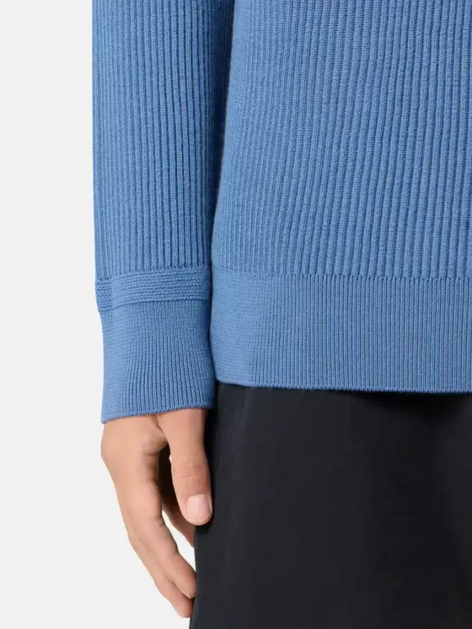Pullover mit Rundhalsausschnitt und gerippten Bündchen