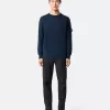 Pullover mit Rundhalsausschnitt und kleinen Rollkragen-Details