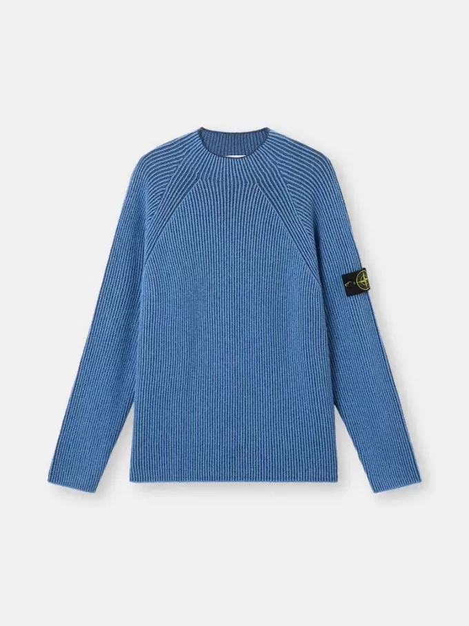 Pullover mit Stehkragen und Vanisé-Rippstruktur