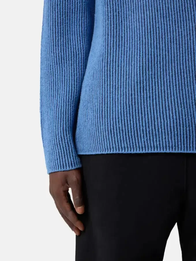 Pullover mit Stehkragen und Vanisé-Rippstruktur