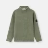 Pullover mit Stehkragen und Ziernähten