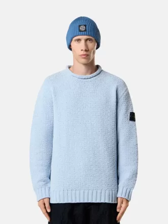 Pullover mit Stehkragen und Ziernähten