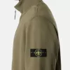 Regular-Fit-Sweatshirt mit halbem Reißverschluss und gerippten Einsätzen