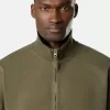 Regular-Fit-Sweatshirt mit halbem Reißverschluss und gerippten Einsätzen