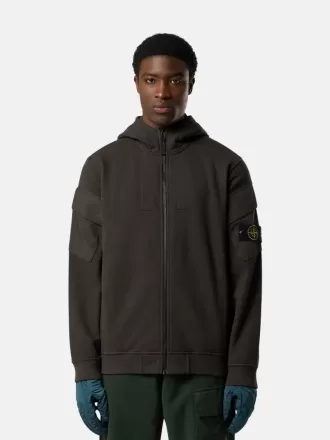 Regular-Fit-Sweatshirt mit Kapuze und Reißverschluss sowie Ärmeltaschen.