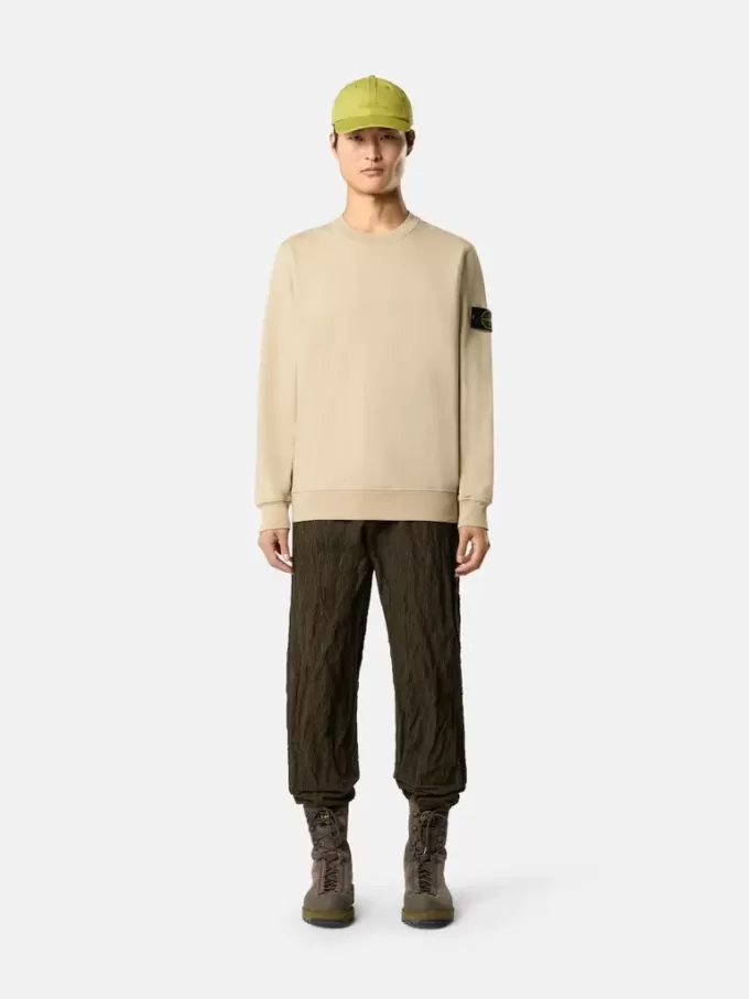 Regular-Fit-Sweatshirt mit Rundhalsausschnitt und elastischen Bündchen