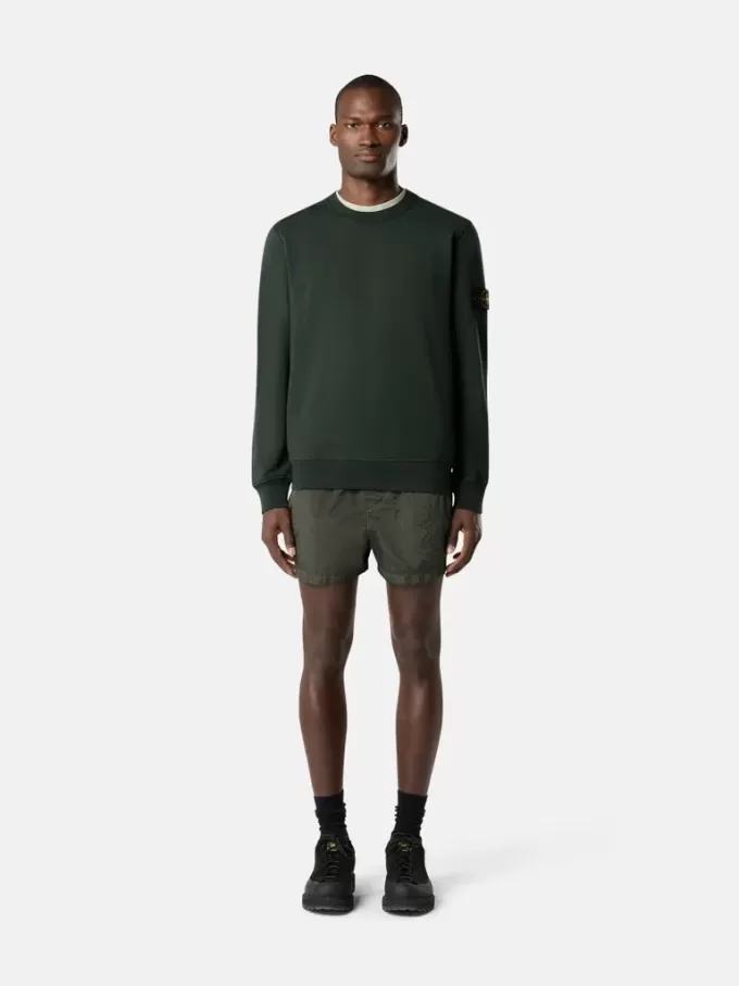 Regular-Fit-Sweatshirt mit Rundhalsausschnitt und elastischen Bündchen