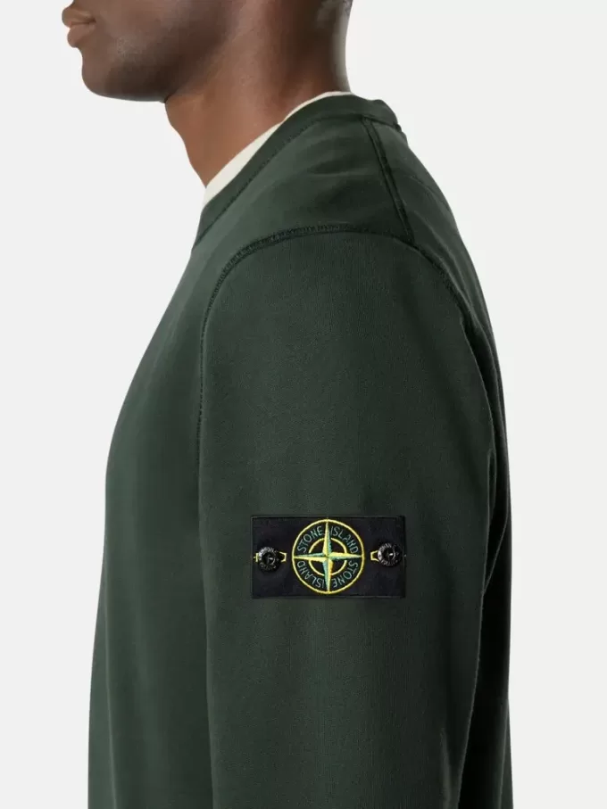 Regular-Fit-Sweatshirt mit Rundhalsausschnitt und elastischen Bündchen