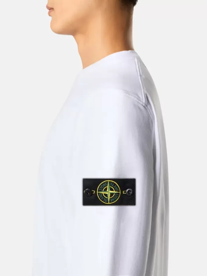 Regular-Fit-Sweatshirt mit Rundhalsausschnitt und elastischen Bündchen