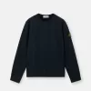 Regular-Fit-Sweatshirt mit Rundhalsausschnitt und gerippten Einsätzen