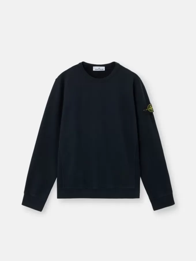 Regular-Fit-Sweatshirt mit Rundhalsausschnitt und gerippten Einsätzen