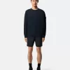Regular-Fit-Sweatshirt mit Rundhalsausschnitt und gerippten Einsätzen