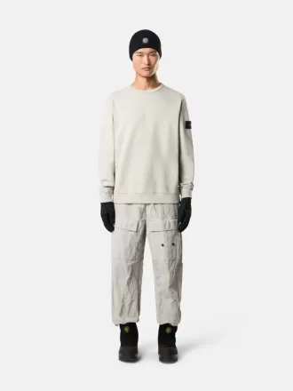 Regular-Fit-Sweatshirt mit Rundhalsausschnitt und gerippten Einsätzen