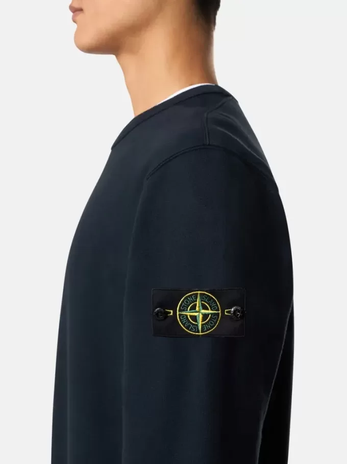 Regular-Fit-Sweatshirt mit Rundhalsausschnitt und gerippten Einsätzen