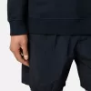 Regular-Fit-Sweatshirt mit Rundhalsausschnitt und gerippten Einsätzen
