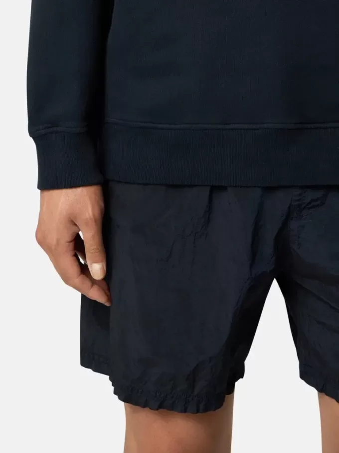 Regular-Fit-Sweatshirt mit Rundhalsausschnitt und gerippten Einsätzen