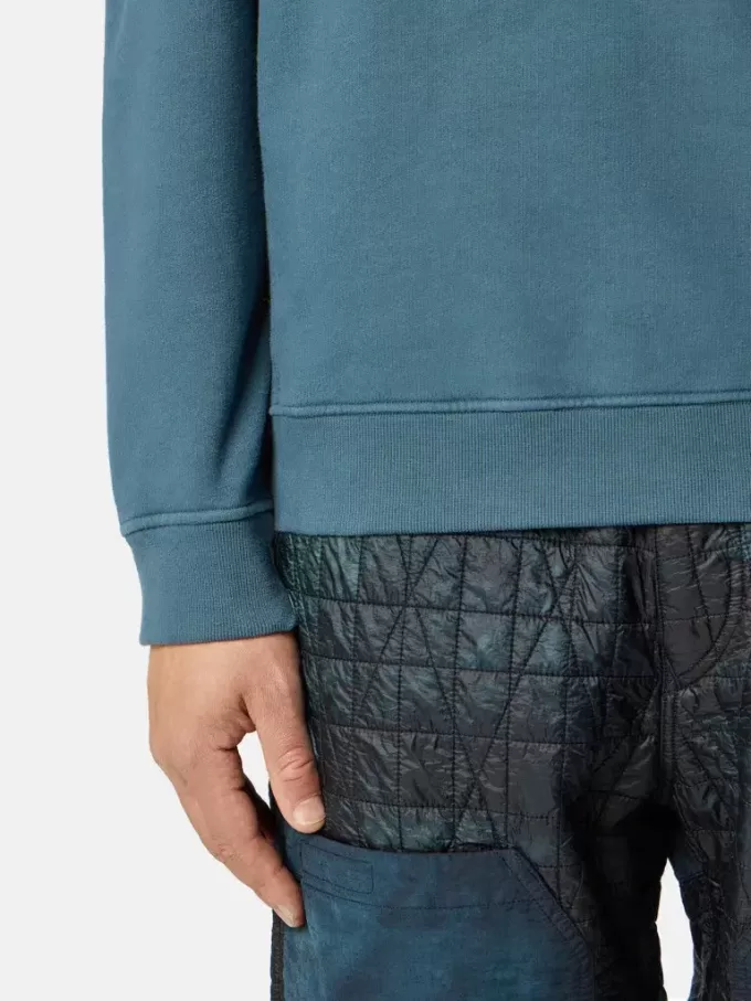 Regular-Fit-Sweatshirt mit Rundhalsausschnitt und gerippten Einsätzen