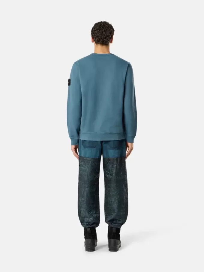 Regular-Fit-Sweatshirt mit Rundhalsausschnitt und gerippten Einsätzen